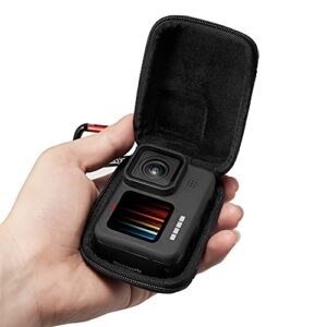 aaiooea carrying case for gopro hero11 10 9 8 7 6 5 mini hard shell carrying case travel portable storage bag accessories for dji osmo action,akaso,campark,yi action camera and more