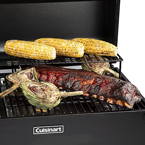 Cuisinart CPG-256 Portable Wood Pellet Grill and Smoker, Black and Dark Gray