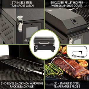 Cuisinart CPG-256 Portable Wood Pellet Grill and Smoker, Black and Dark Gray