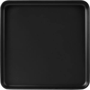 cal-mil 22015-11-13 hudson black squared melamine plate raised rim 11" x 11" x 1/2"