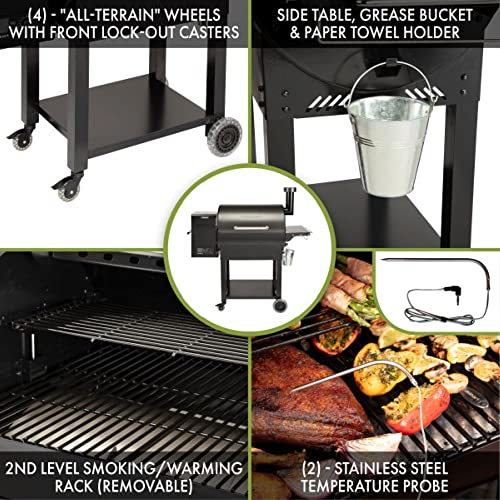 Cuisinart CPG-700 Grill and Smoker, 52"x24.5"x49.3", Deluxe Wood Pellet Grill & Smoker