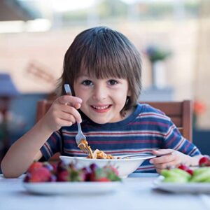 9 Piece Stainless Steel Kids Forks - Child and Toddler Safe Flatware - Kids Utensil Set - Metal Kids Cutlery Set - Includes a Total of 9 Small Kids Forks