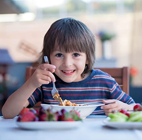 9 Piece Stainless Steel Kids Forks - Child and Toddler Safe Flatware - Kids Utensil Set - Metal Kids Cutlery Set - Includes a Total of 9 Small Kids Forks