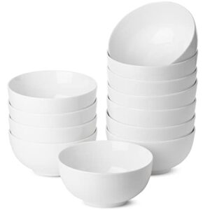 btat- white cereal bowls, set of 12, 16 ounces, bowls, cereal bowl, white bowls, small bowls, white soup bowls, porcelain bowl, set of bowls, white porcelain bowls, deep bowls