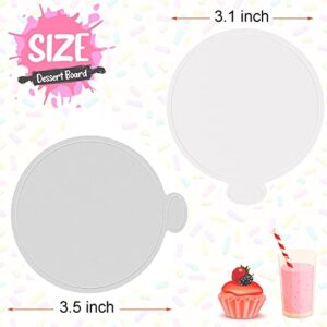 100 Pcs 3 Inch Mini Cake Boards Mousse Cupcake Base, 8cm