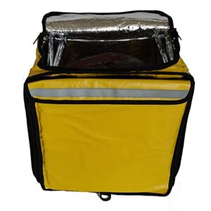 Packir PK-GV: Extendable Food Delivery Rucksacks, Flexible Pizza Takeaway Bags, Delivery Backpacks with Cup Holders,Yellow