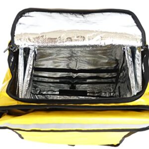 Packir PK-GV: Extendable Food Delivery Rucksacks, Flexible Pizza Takeaway Bags, Delivery Backpacks with Cup Holders,Yellow