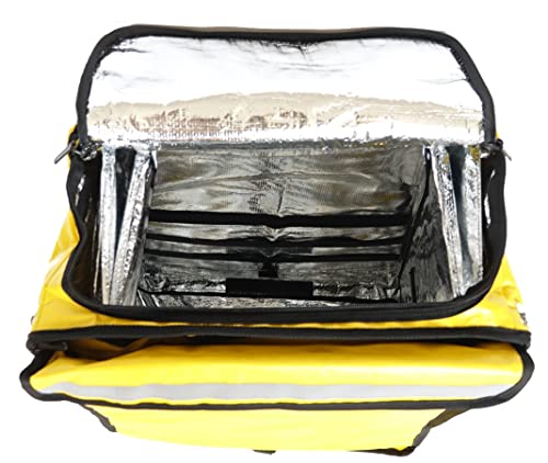 Packir PK-GV: Extendable Food Delivery Rucksacks, Flexible Pizza Takeaway Bags, Delivery Backpacks with Cup Holders,Yellow