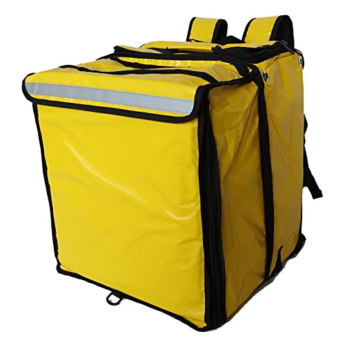 Packir PK-GV: Extendable Food Delivery Rucksacks, Flexible Pizza Takeaway Bags, Delivery Backpacks with Cup Holders,Yellow