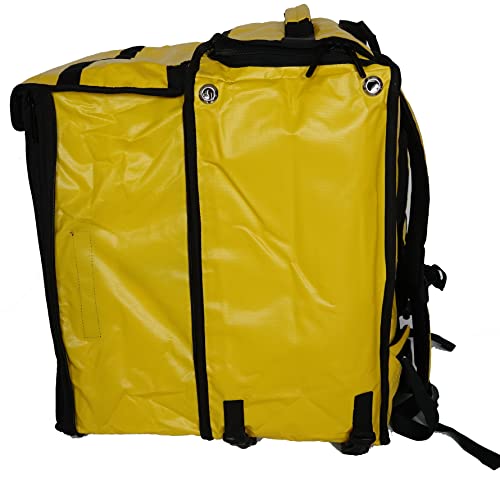 Packir PK-GV: Extendable Food Delivery Rucksacks, Flexible Pizza Takeaway Bags, Delivery Backpacks with Cup Holders,Yellow