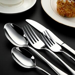 Salad Forks Set of 8, Stainless Steel Silverware Flatware Forks, Appetizer Dessert Forks, 6.8 Inches, Mirror Finish and Dishwasher Safe