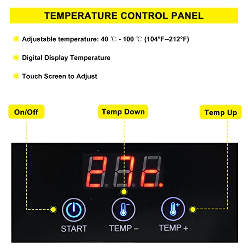 Roll Top Chef Chafing Dish Buffet Set 2 Pan Food Warmer Buffet Servers and Warmers Digital Display Temperature Warming Tray Bain Marie Food Warmer for Parties Commercial Food Steam Table