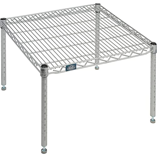 Nexelate Silver Epoxy Wire Dunnage Rack, 24"W x 24"D x 14"H