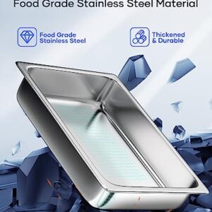 WantJoin Full Size Steam Table Pans, 6-Pack 2.5 Inch Deep Restaurant Steam Table Pans Commercial, Hotel Pan Made of 201 Gauge Stainless Steel