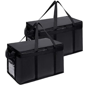 deraby commercial lightweight insulated delivery bag carrier xxxl 23"x14"15" (2 packs)