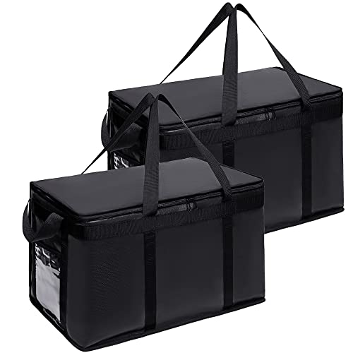 DERABY Commercial Lightweight Insulated Delivery Bag Carrier XXXL 23"X14"15" (2 Packs)