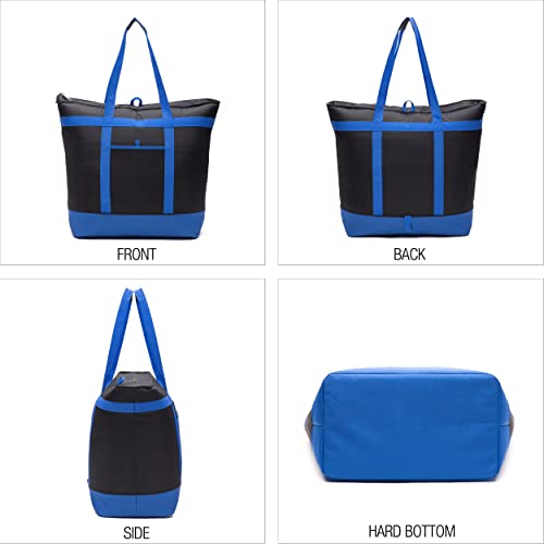 XXX-Large Insulated Cooler Bag with Hard-Bottom. Made from Heavy Duty Materials, Thick Insulation, Large Sturdy Zipper. for Shopping, Grocery, Pizza Delivery, Family Events.