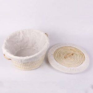 DOITOOL 1Pc Home Handmade Woven Food Storage Basket Eggs Storage Knit Basket (Beige) Practical Warmer Ourdoor Indoor