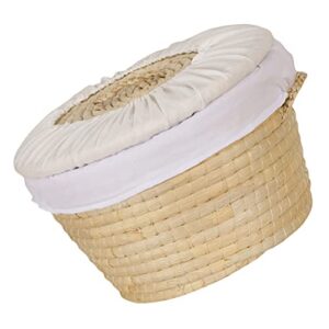 DOITOOL 1Pc Home Handmade Woven Food Storage Basket Eggs Storage Knit Basket (Beige) Practical Warmer Ourdoor Indoor