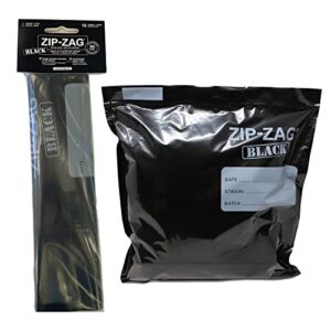 Zip-Zag BLACK 10 Half Pound Bags - Airtight Bags, Resealable, Reusable, Anti-Puncture, Washable, Food Safe, Treated for no Static, for Dry Herbs and Spices