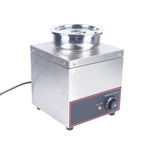 150W Commercial Hot Fudge Warmer, Countertop Food Warmer/Buffet Soup Pot for Melt Chocolate, Hot Fudge, Caramel, Cheese Temperature: 30-110 ℃ / 86-230 ℉ (US Stock)