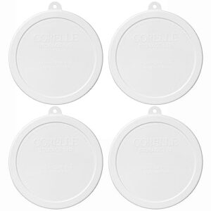 corelle 418-pc white cereal bowl plastic lid (4-pack)