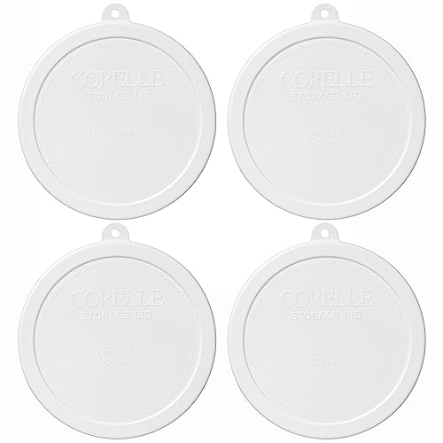 Corelle 418-PC White Cereal Bowl Plastic Lid (4-Pack)