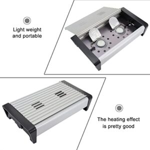 Hemoton Lunch Warmer Portable Food Hot Plate- Stainless Steel Warming Tray Dish Warmer Keep Food Warm for Buffet Serving, Restaurant, Parties, Table or Countertop Use Warming Tray