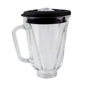 veterger replacement parts glass jar with lid, compatible with hamilton beach blenders (5cups)