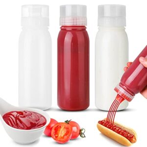 zlxtxpor condiment porous squeeze bottles, squeeze bottles for sauces, salad dressing bottles, ketchup bottles squeeze 3-pack 14 oz, syrup dispenser, great for ketchup, salad, bbq sauce, oil, syrup.