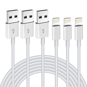 iphone charger 3pack 6ft mfi certified lightning cable fast charging cords apple charger compatible with iphone 14 13 12 11 xs xr x pro max mini 8 7 6s 6 plus 5s se ipad ipod airpods
