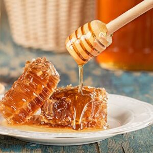 BLUE TOP 20PCS Wooden Honey Dipper Stick 6 Inch Individually Wrapped Honey Stirrer Stick,Honeycomb Sticks,Honey Wand for Honey Jar Dispense Drizzle Honey and Wedding Party Favors Gift.