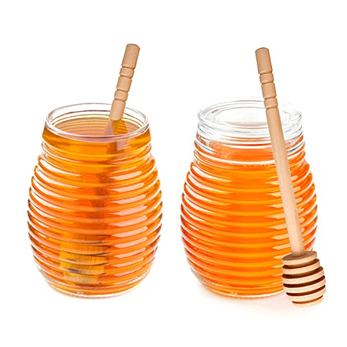 BLUE TOP 20PCS Wooden Honey Dipper Stick 6 Inch Individually Wrapped Honey Stirrer Stick,Honeycomb Sticks,Honey Wand for Honey Jar Dispense Drizzle Honey and Wedding Party Favors Gift.