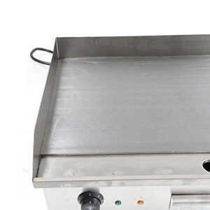 Commercial Griddle, 4400W 110V Commercial Electric Countertop Griddle Stainless Steel Flat Top Grill Hot Plate BBQ 50°C to 300°C Adjustable Easy Clean