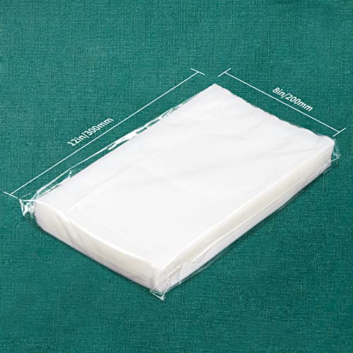 Vacuum Sealer Bags 8" x 12" for Food Saver Bags Rolls, Vacuum Seal Bags for Foodsaver, Seal a Meal, Great for VAC Freezer and Sous Vide BPA Free, Pre-cut 100 pcs