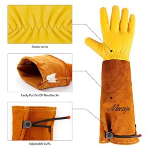 Gardening Gloves for Men & Women, Rose Pruning Gloves, Adjustable Cuff - Gardening Gloves, Garden Gifts & Tools for Gardener (XL)