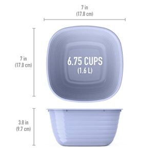 Bentgo® Prep - 1-Compartment Bowls with Custom Fit Lids - Reusable, Microwaveable, Durable BPA-Free, Freezer and Dishwasher Safe Meal Prep Food Storage Containers - 10 Bowls & 10 Lids (Periwinkle)