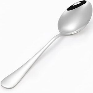 16-piece dinner spoon set,7.3" tablespoons,silverware spoons,food grade stainless steel spoons set for eating soup,cereal - mirror polished dishwasher safe,metal spoons for everyday use