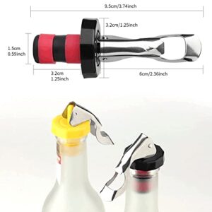 6pcs Reusable Wine Stoppers, Silicone Vacuum Bottle Stopper,Expanding Manual Beverage Bottle Stopper,Wine Bottle Airtight Seal Cork