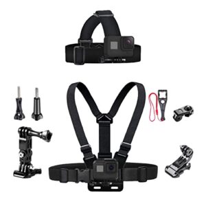 accessories set for gopro hero 11/10/9/8/7/6/5/4,new quick release chest mount harness + head strap mount + extension arm straight joint
