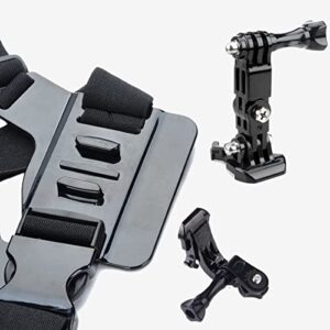 Accessories Set for GoPro Hero 11/10/9/8/7/6/5/4,New Quick Release Chest Mount Harness + Head Strap Mount + Extension Arm Straight Joint