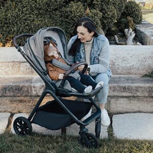 newyoo Baby Stroller, Baby Reversible Stroller, Standard Stroller, Parent or Forward Facing, One-Hand Recline, Compact Fold, Extendable Canopy, Cushion, Mosquito Net, Wrist Strap(Include) Grey