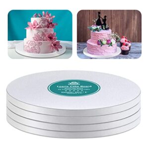 white cake drums round 10 inch cake boards with 1/2-inch thick smooth edges for multi tiered birthday wedding party cakes drum board