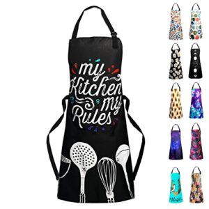 sosolong adjustable waterproof apron, apron with 2 pockets cooking kitchen aprons for women men chef, adult gifts