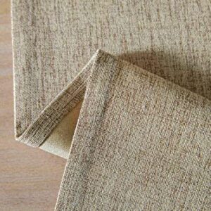 ZeeMart Burlap Style Farmhouse Table Runners 72 Inches Long, Beige Rustic Woven Dining Table Runner for Everyday Use, 14x72 Inches, Oatmeal Beige