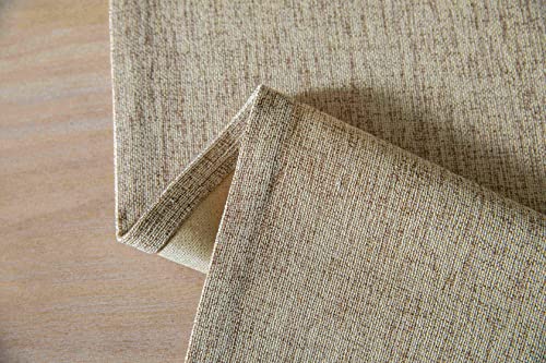 ZeeMart Burlap Style Farmhouse Table Runners 72 Inches Long, Beige Rustic Woven Dining Table Runner for Everyday Use, 14x72 Inches, Oatmeal Beige