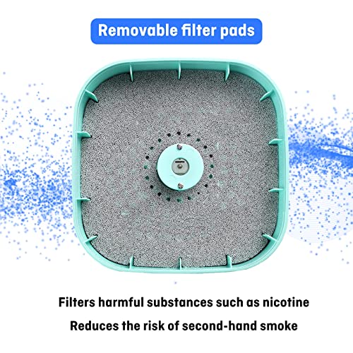Rumia Smokeless Ashtrays for Cigarettes Indoor,2 in 1 Air Purifier Multifunctional Negative Ion Air Fresher for Home,Office,Outdoor-Green