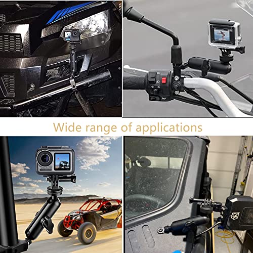 UTV/ATV RZR Action camera mount ​holder 360° Rotaion Camera Mount gopro accessories fit 1.75"-2" Roll Bar and Bars Compatible with All GoPro Models,Such as GoPro Hero 9,8,7,6,5,4,Session,GoPro Max etc