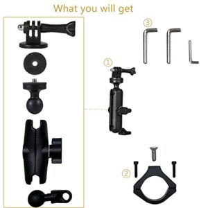 UTV/ATV RZR Action camera mount ​holder 360° Rotaion Camera Mount gopro accessories fit 1.75"-2" Roll Bar and Bars Compatible with All GoPro Models,Such as GoPro Hero 9,8,7,6,5,4,Session,GoPro Max etc