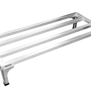 SHOPCraft Heavy Duty Aluminum Dunnage Rack, 20” X 48” X 7.5” Industrial Grade Aluminum Storage Rack, Commercial Food Service Storage Rack